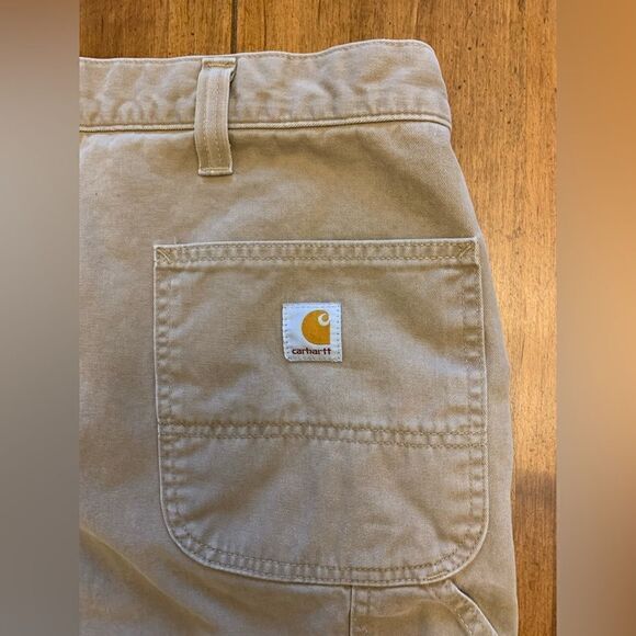 Carhartt Relaxed Fit Khaki Carpenter Cargo Shorts Size 46 - Picture 6 of 11